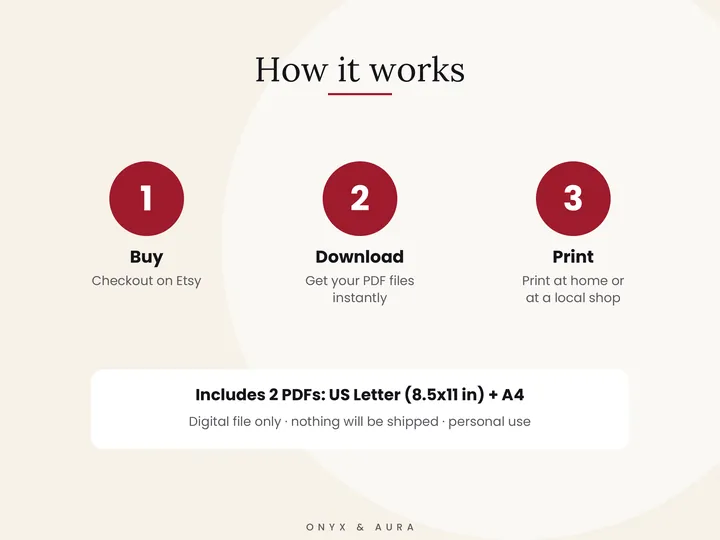 How the printable download works