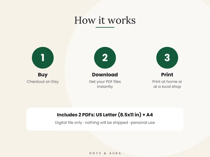 How the printable download works
